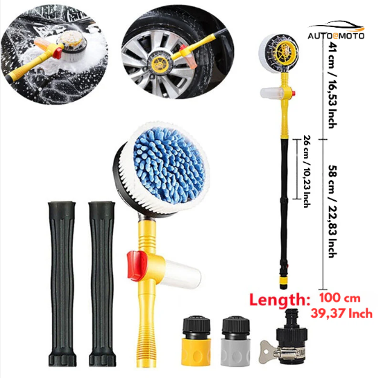 CleanSwift™ Kit de cepillo giratorio 360° para coches