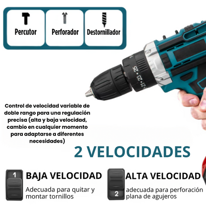 DrillForce™ Taladro de Precisión + 2 Baterías de Regalo