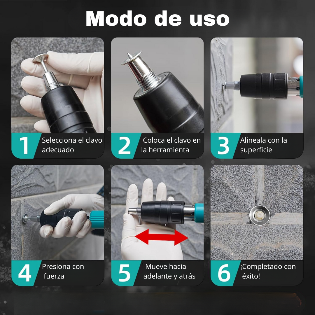 NailForce™ Pistola de Clavos Potente + Maletín + Accesorios Gratis