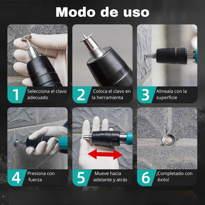 NailForce™ Pistola de Clavos Potente + Maletín + Accesorios Gratis
