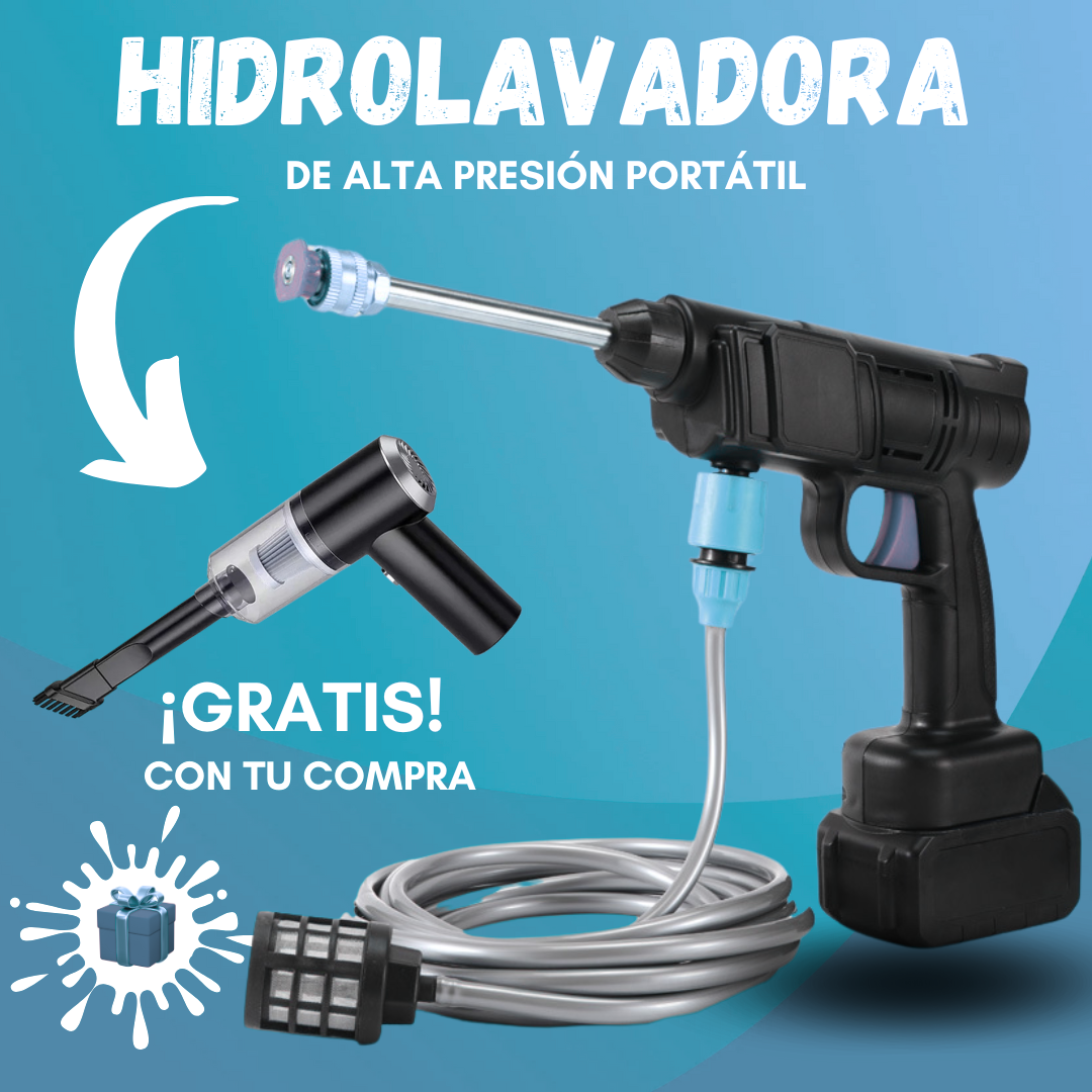 HYDROFORCE™ Hidrolavadora a presión portátil + 2 Baterías + Aspirador de coche de regalo